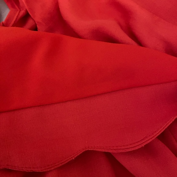 Francesca’s Jun & Ivy Red Romper w/ Scalloped Neckline - Picture 12 of 13